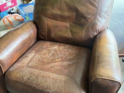 Leather recliner