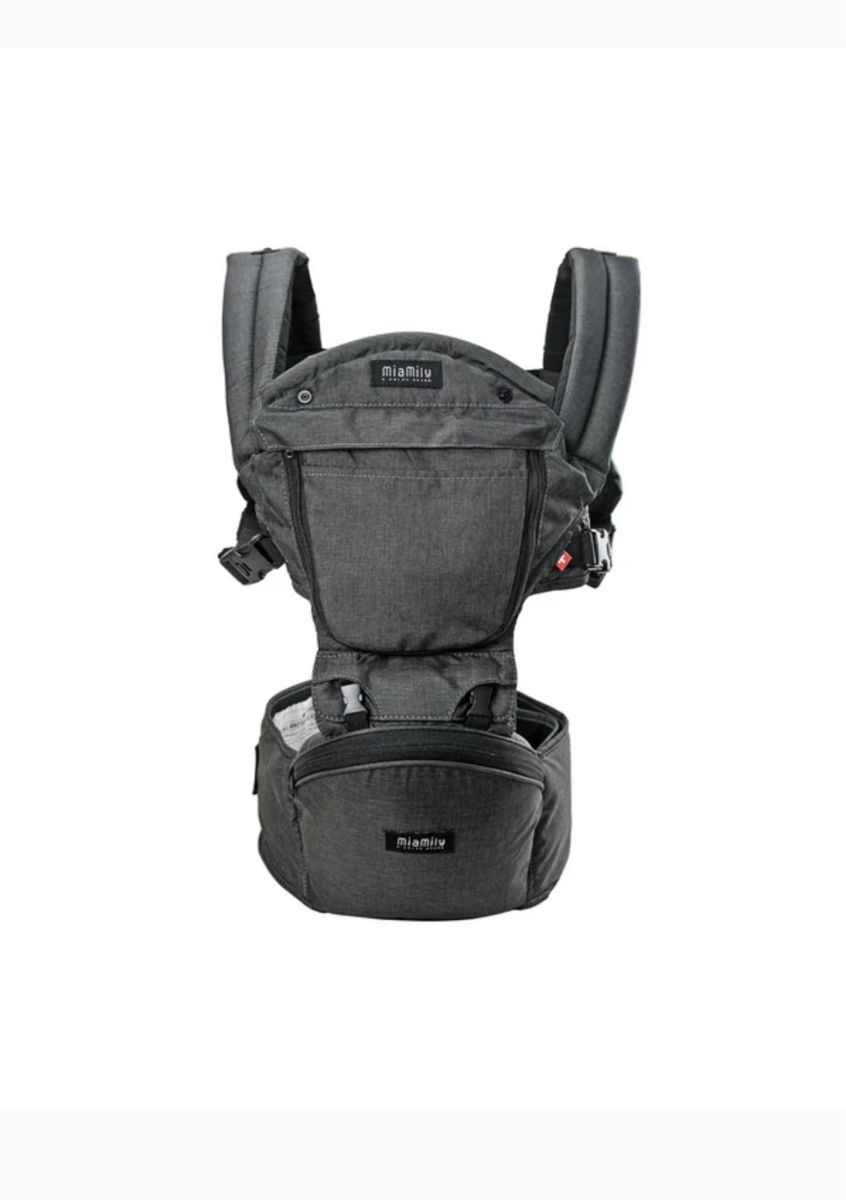 MiaMily HIPSTER Plus 3D Baby Carrier with Hip Seat - 6-in-1 Positions (0-4 yrs/44 lbs)