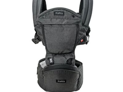 MiaMily HIPSTER Plus 3D Baby Carrier with Hip Seat - 6-in-1 Positions (0-4 yrs/44 lbs)