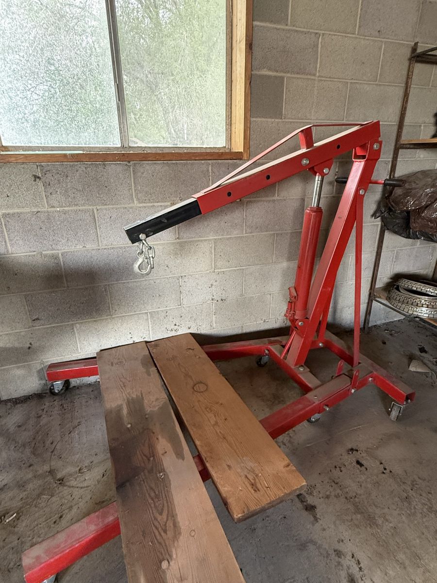 Estate Sale - MUST Go 2-ton engine hoist, (2) engine stands, & RAM Tools 12-ton shop press $525 OBO for ALL or buy separate