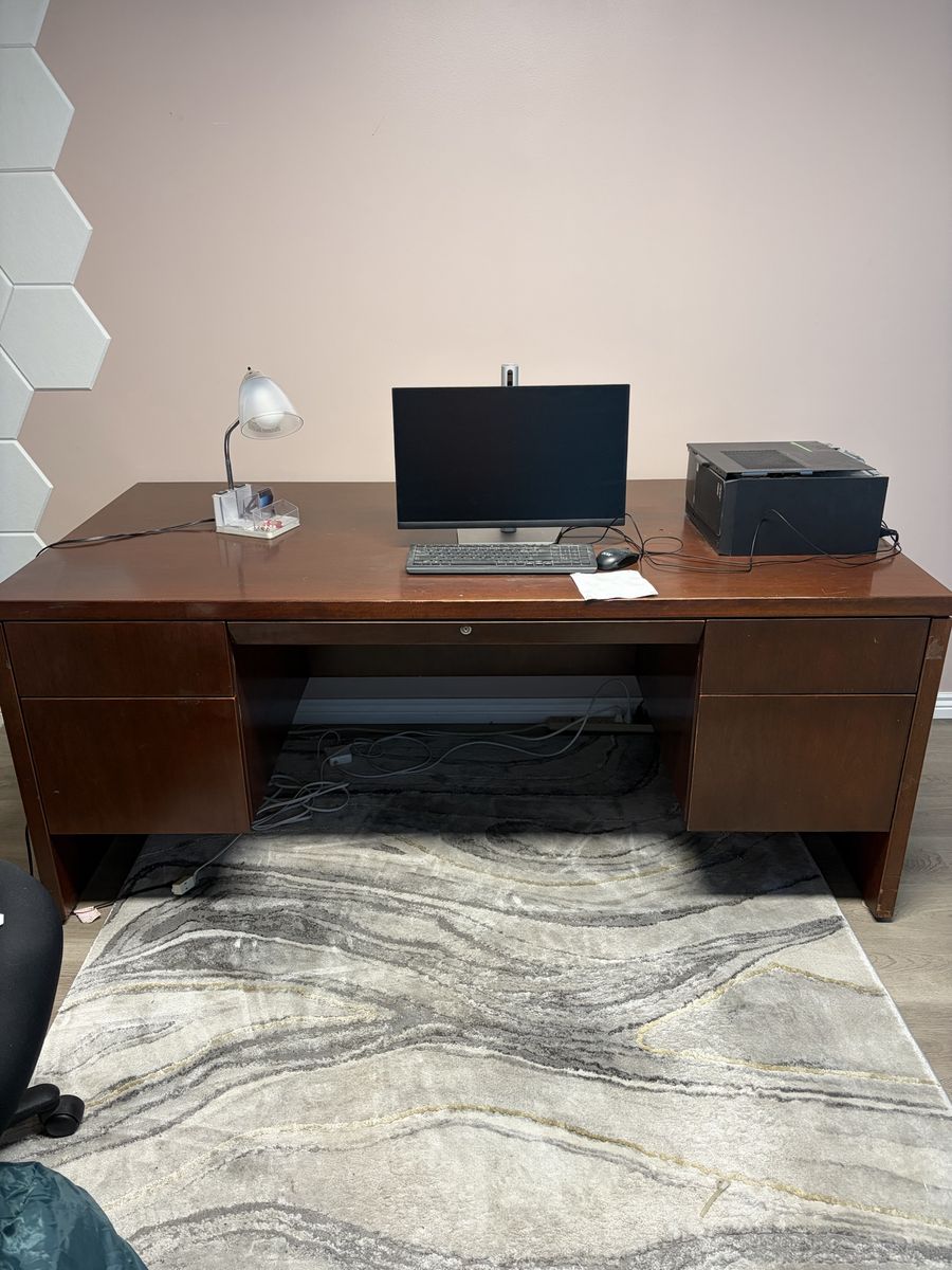 Large wood desk