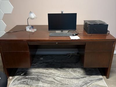 Large wood desk