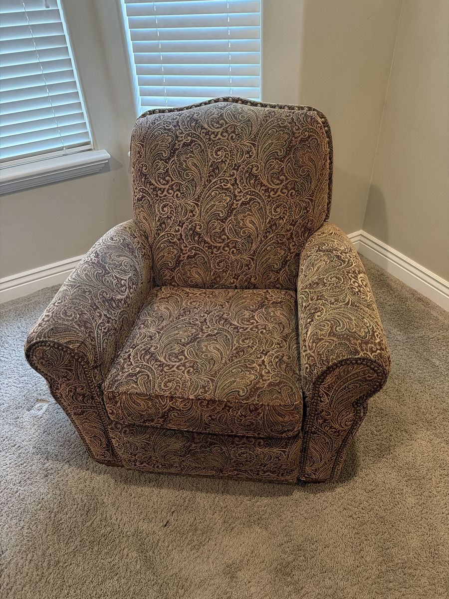 La-Z-Boy Paisley Fabric Recliner Armchair