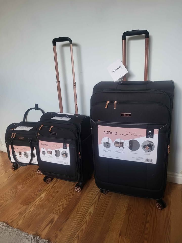 kensie Hudson Softside 3-Piece Spinner Luggage Set