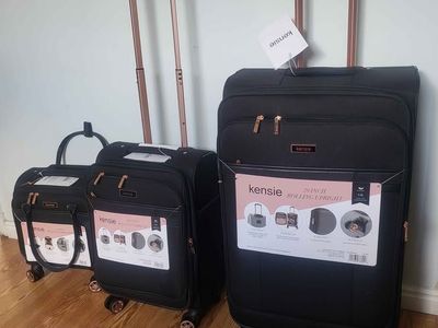 kensie Hudson Softside 3-Piece Spinner Luggage Set