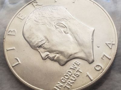 1974 S Eisenhower silver dollar, blue ike