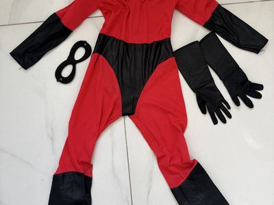 The Incredibles Superhero Costume Jumpsuit with Eye Mask and Gloves