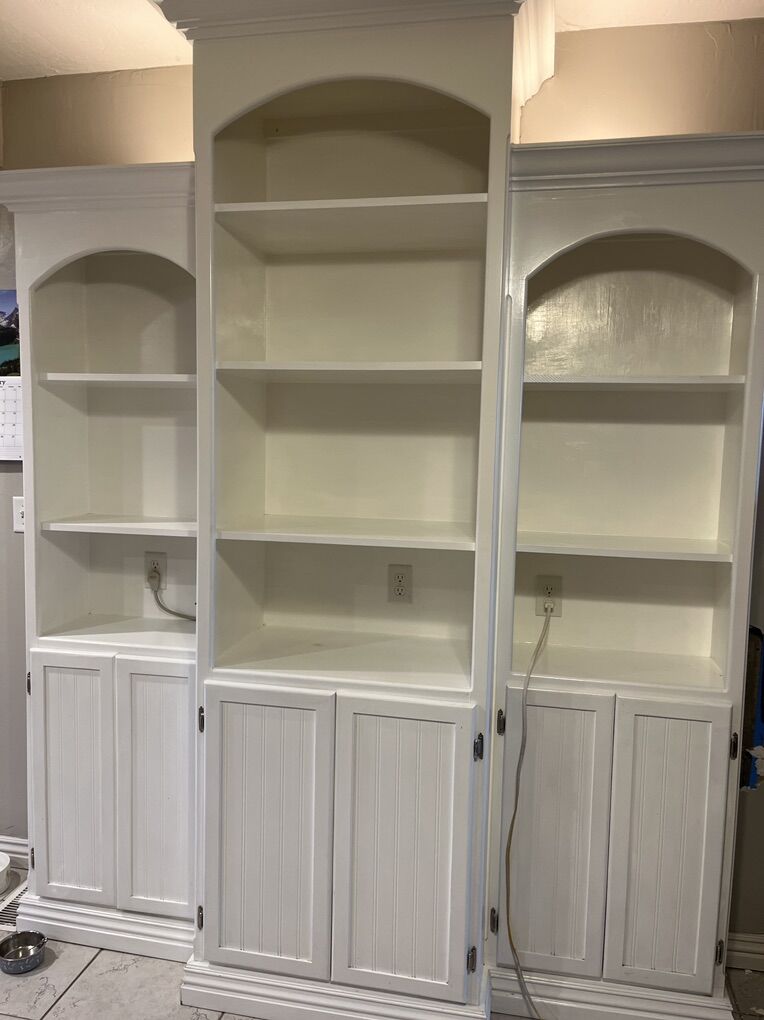 large white shelf