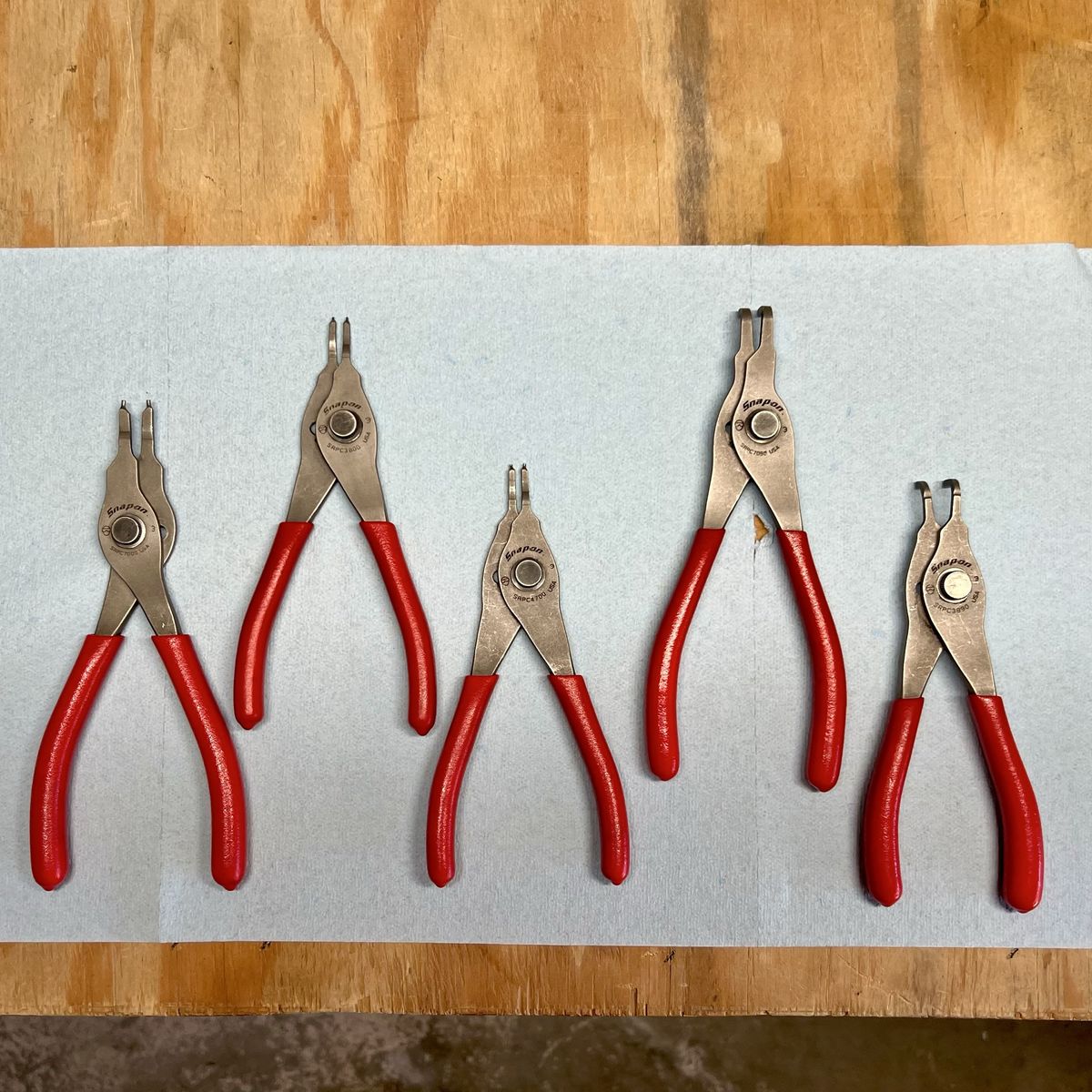 Snap-On 5 Piece Snap Ring Pliers Set (Red) - SRPCR105