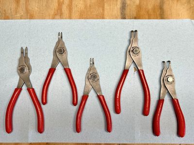 Snap-On 5 Piece Snap Ring Pliers Set (Red) - SRPCR105