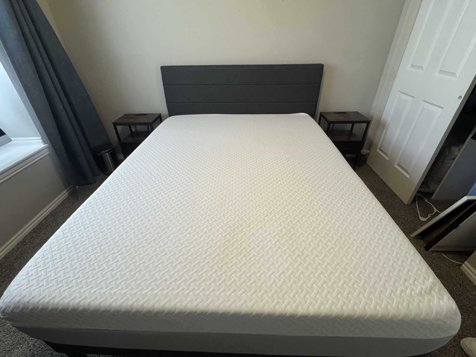 Queen Mattress, Frame, 2 night stands