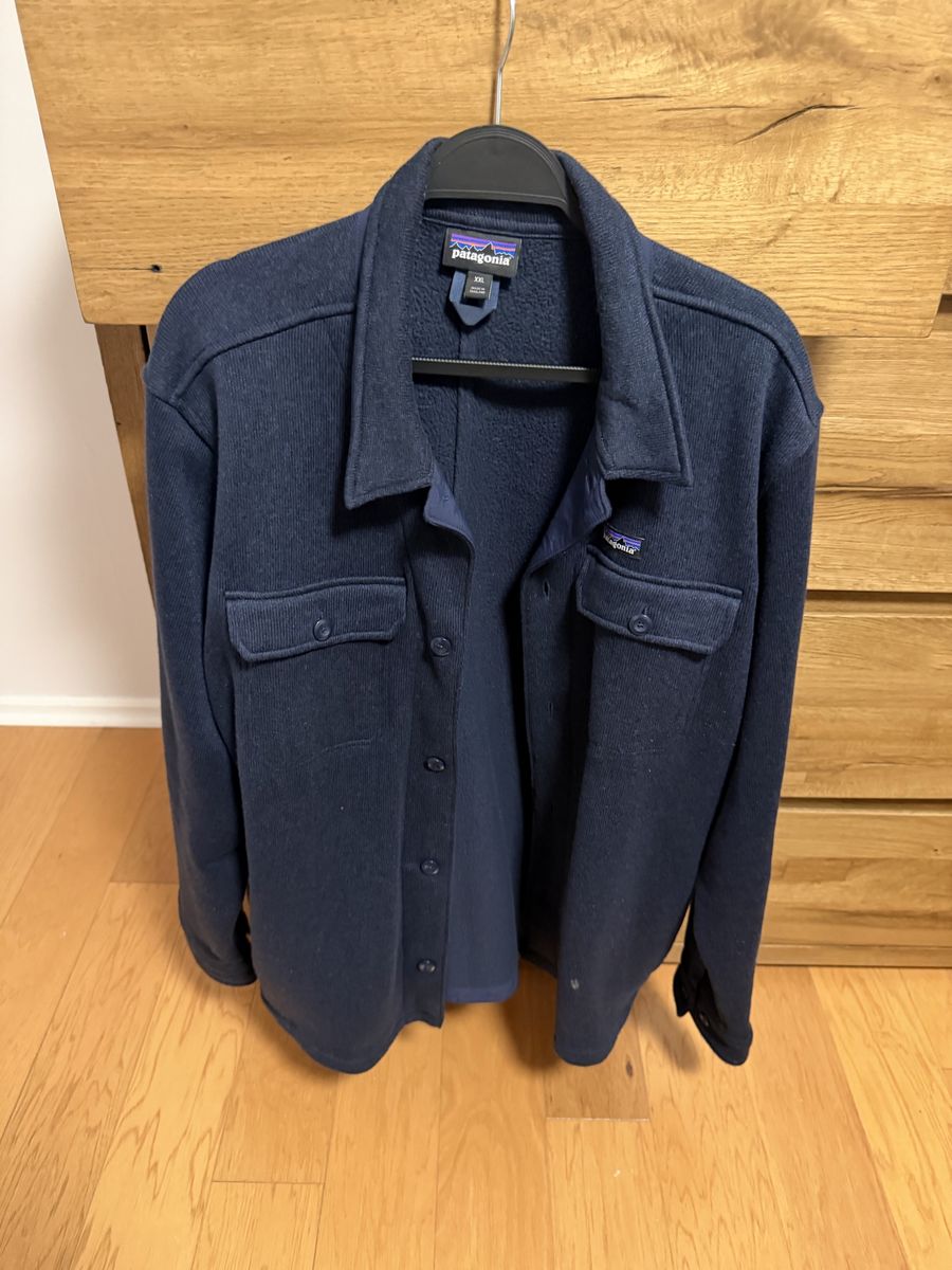 Patagonia Men's Navy Blue Button-Up Better Sweater Jacket Shirt Size XXL