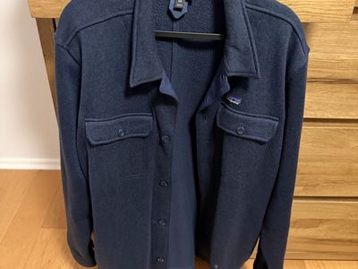 Patagonia Men's Navy Blue Button-Up Better Sweater Jacket Shirt Size XXL