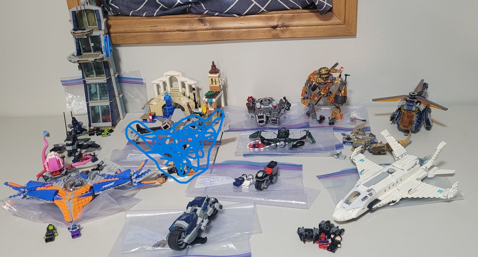 11 Lego Marvel sets prices in the description
