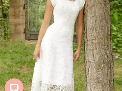 Wedding Dress tea length ivory from June Bridals size 14