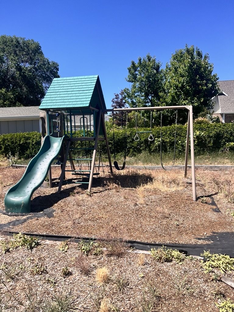 Lifetime Kid's Outdoor Playset with Slide, Swings, Rock Climbing Wall & Playhouse - Great Condition!