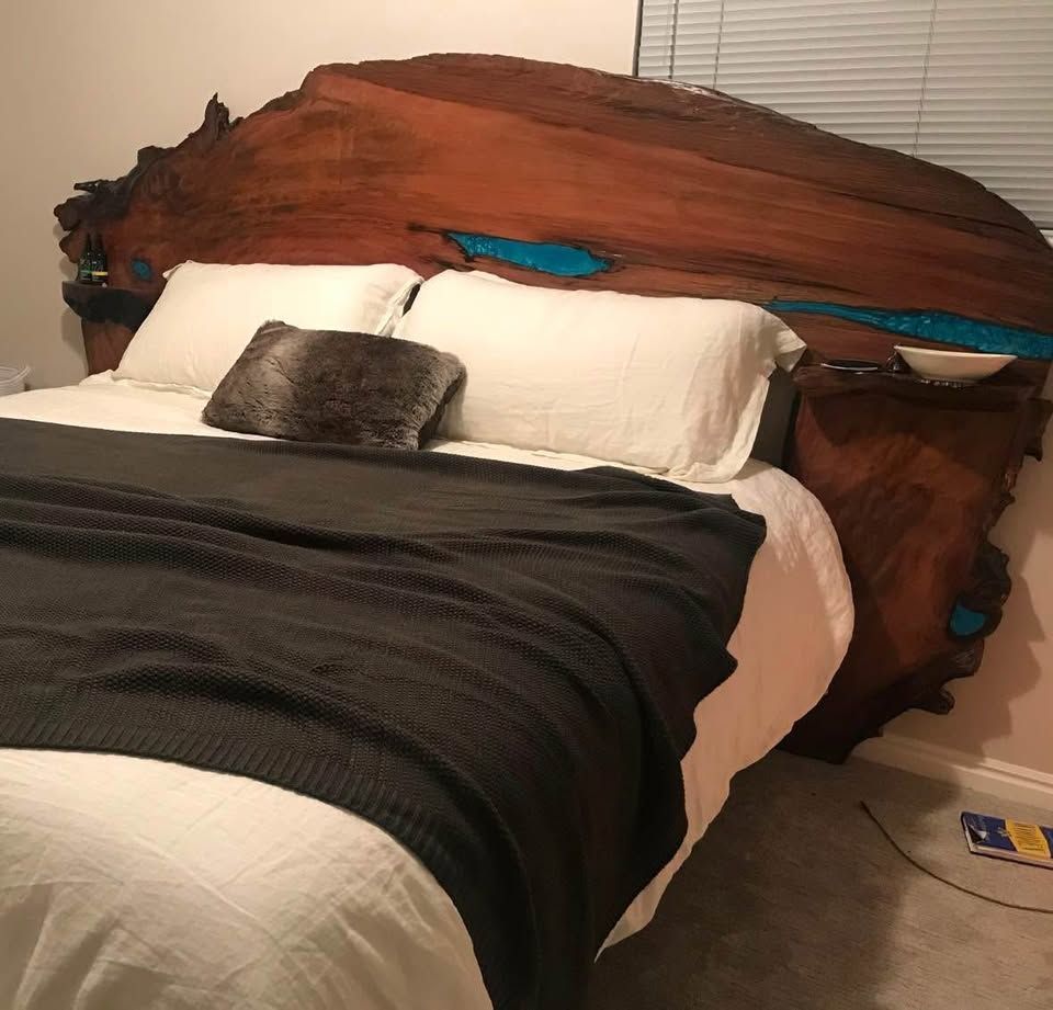 King size redwood headboard