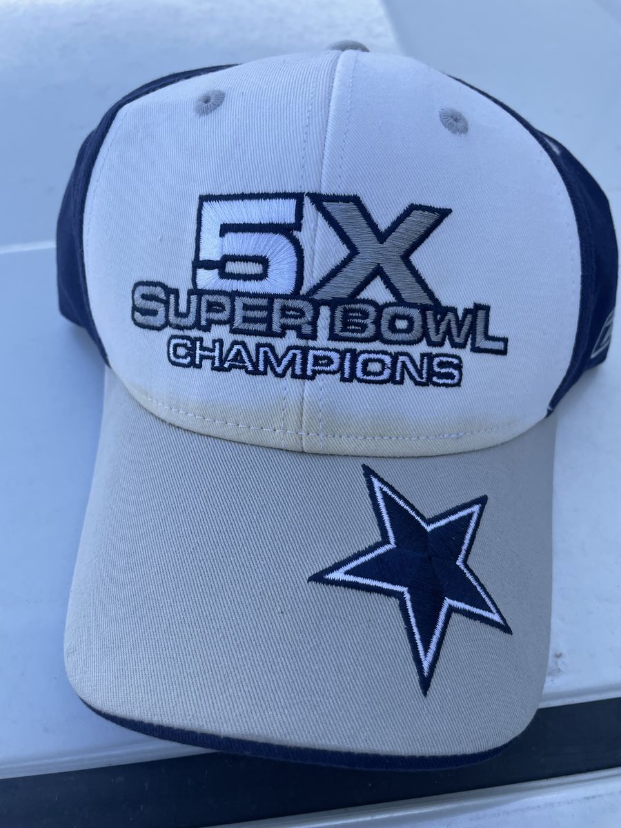 Reebok NFL Dallas Cowboys 5X Super Bowl Champions Hat Cap One Size Fits All