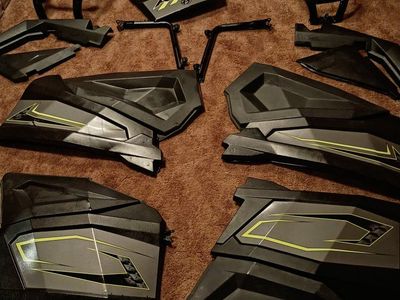 Polaris RZR XP 1000 Black/Yellow Half Doors - Side-by-Side UTV Accessory. Front and rear bumpers. READ THE DESCRIPTION!