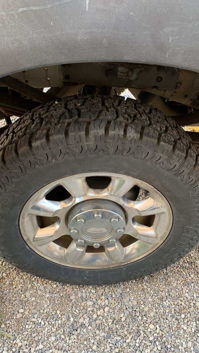 F350 stocks with new tires