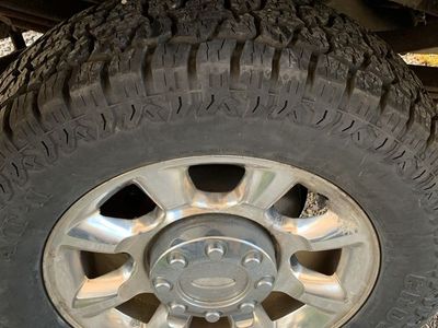 F350 stocks with new tires