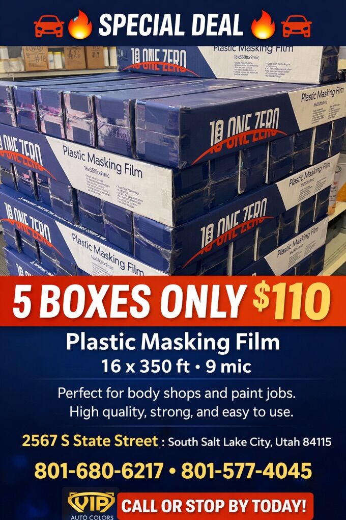 Plastic Sheeting And Yellow Masking Tape