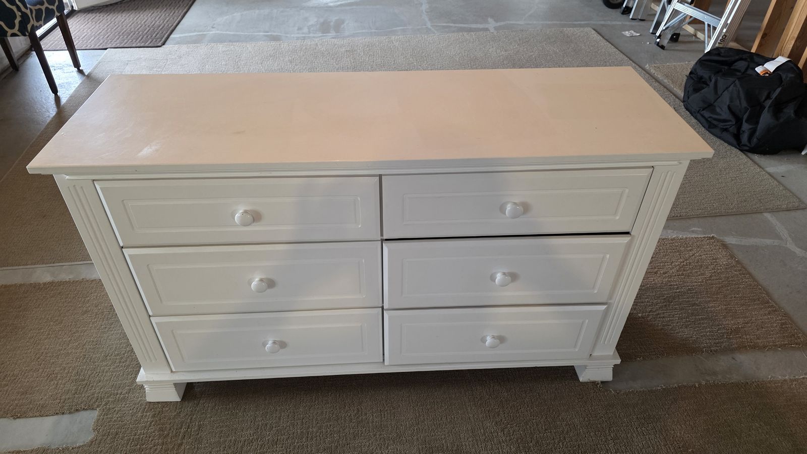 White Dresser - Six Drawer
