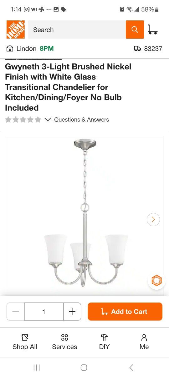 3 light chandelier