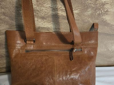 Spikes & Sparrow Brown Genuine Leather Shoulder Tote Bag