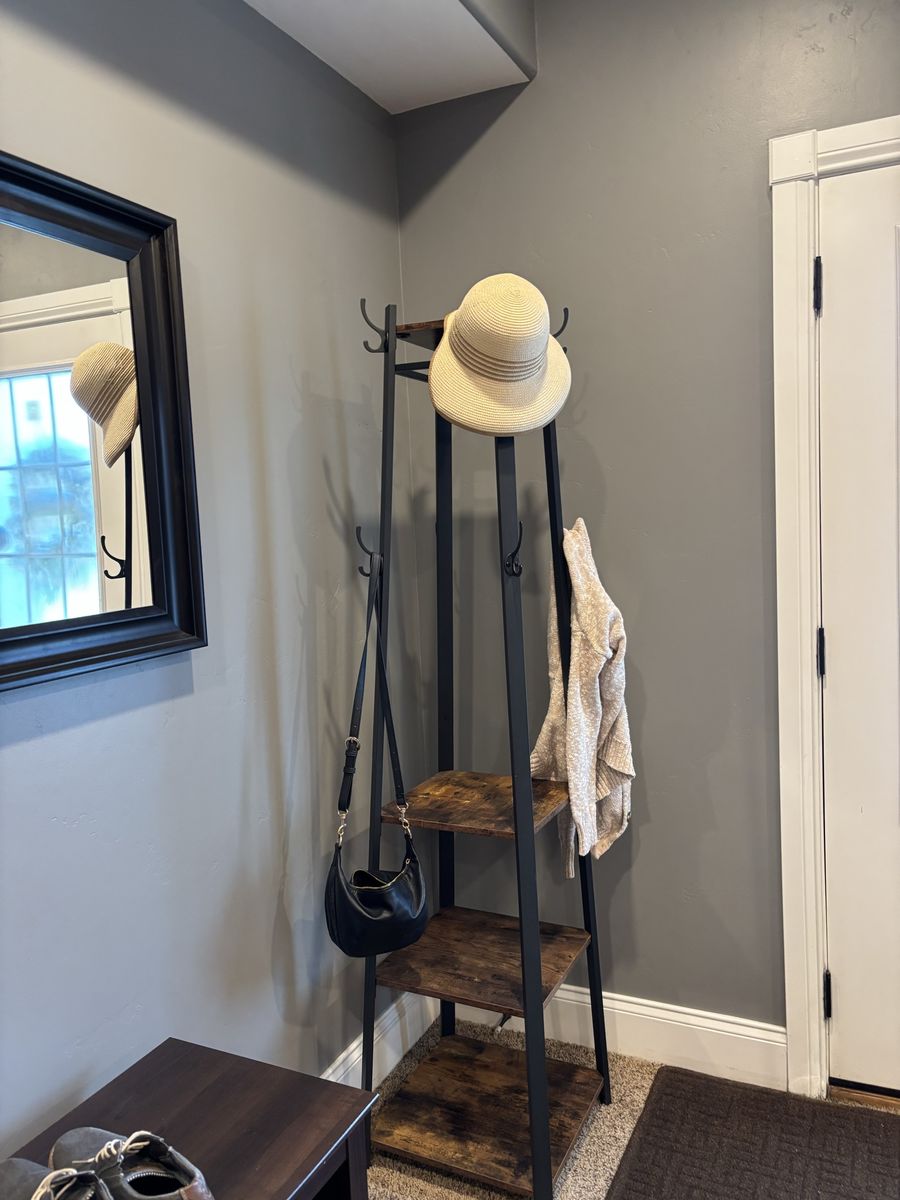 Entryway Coat Rack / Hall Tree with Storage Shelves