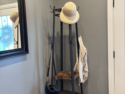 Entryway Coat Rack / Hall Tree with Storage Shelves