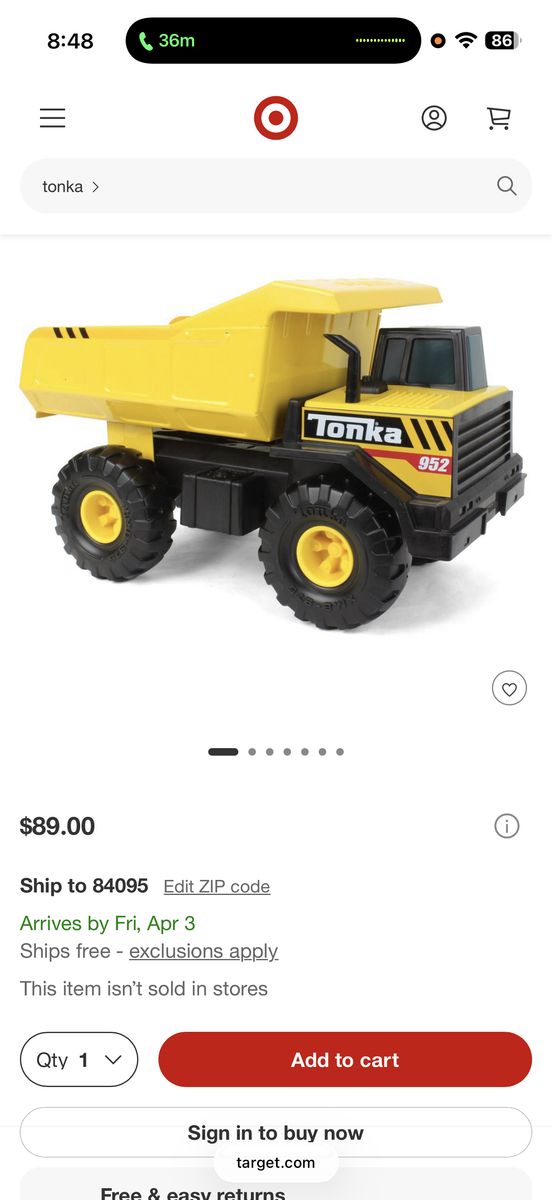 Metal Tonka 952 Kids Truck