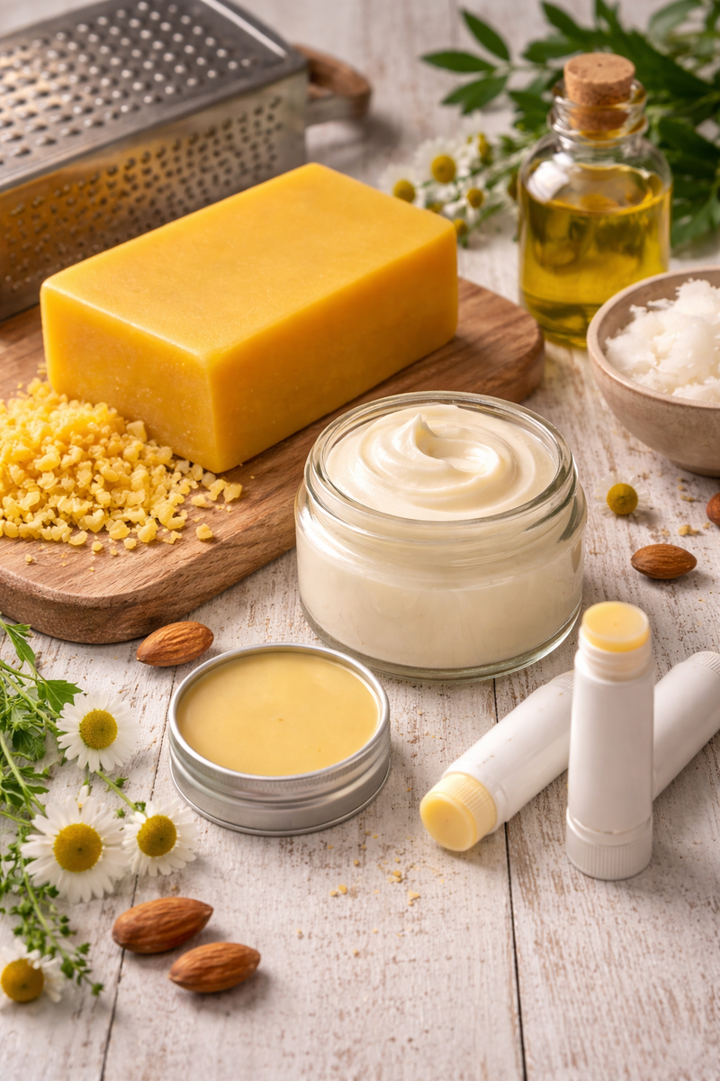 4oz Beeswax bars of 100% Pure American Beeswax Filtered Blocks Never Cut or Dyed