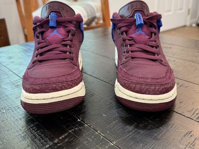 Nike Air Jordan Spizike Low Burgundy Blue Sneakers - Size 5.5