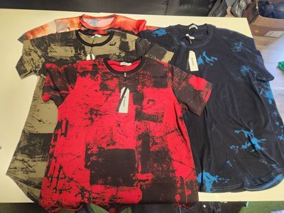 Men’s Tie-Dye Graphic Tee Bundle – S, M, L, XL – 5 Shirts - $25
