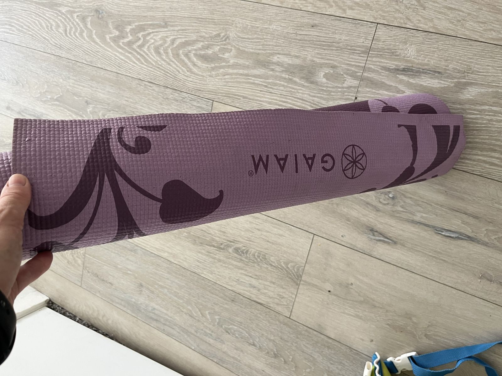 Gaiam Premium Yoga Mat, Pink/Purple Floral Design