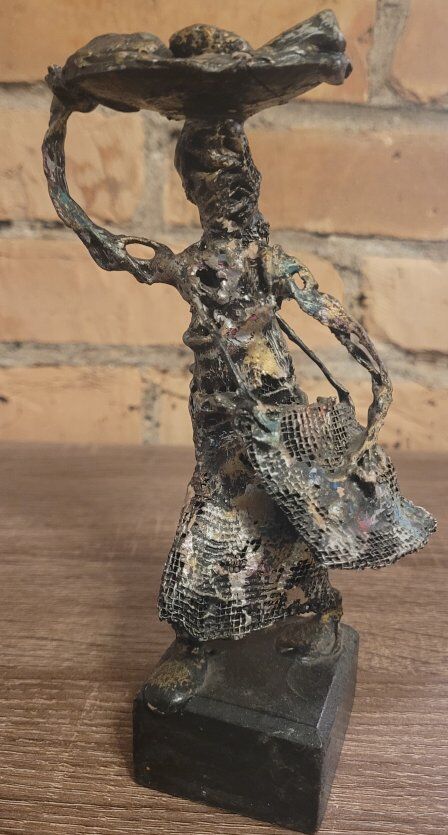 Vintage Twisted wire sculpture, artist C. Serraty