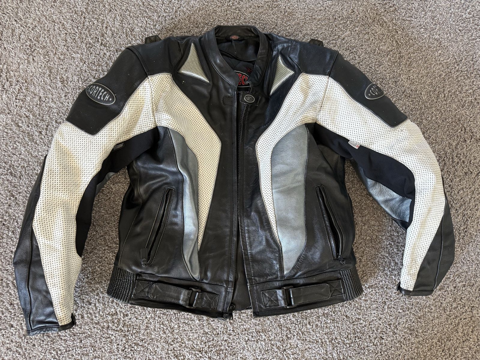 Cortech Leather Motorcycle Jacket and Pants- XL