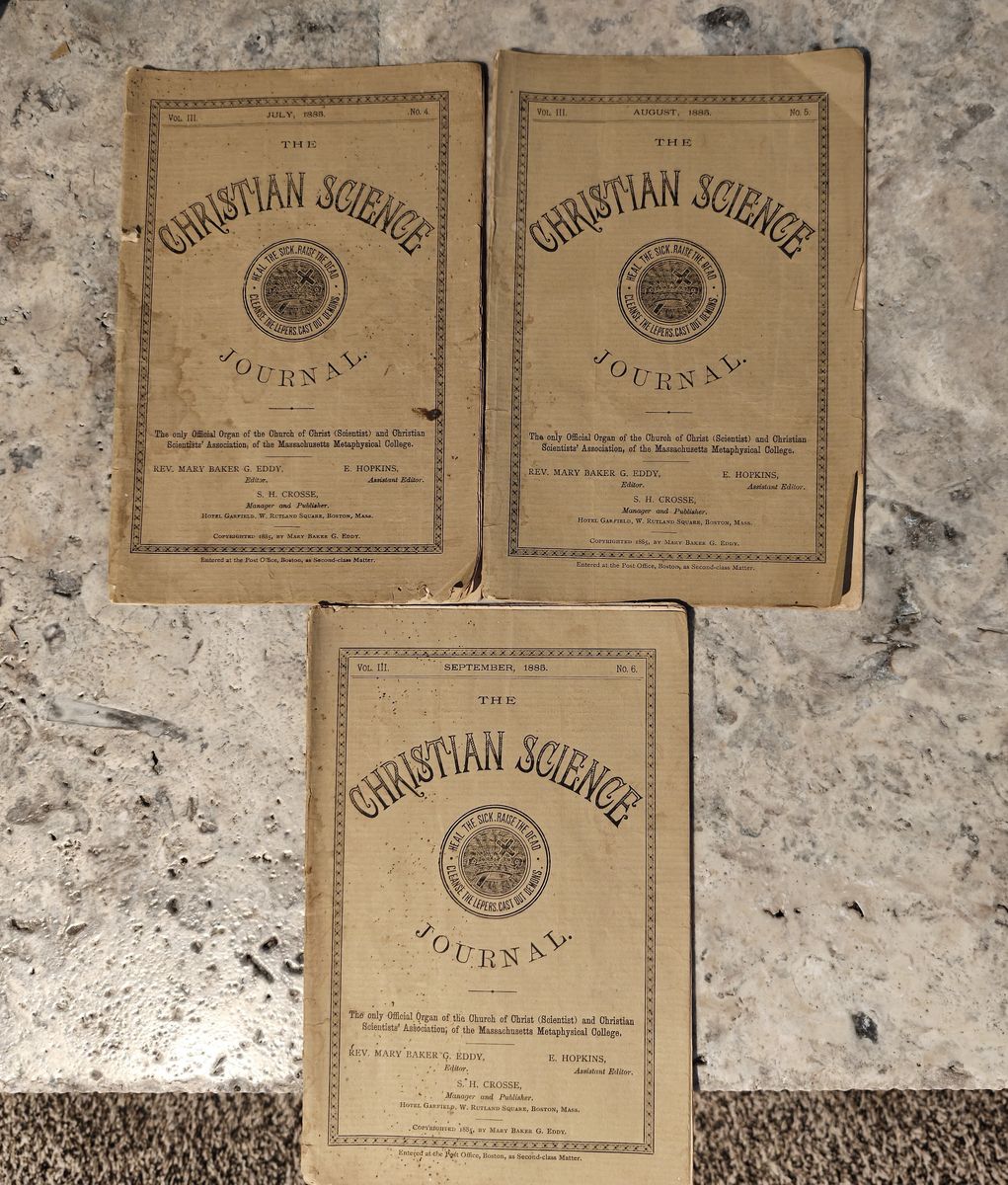 Antique Christian Science Journals (9) - Rare Collection from 1886, 1888, 1889, 1892