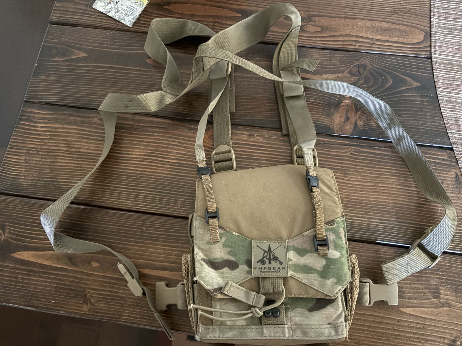 FHF Gear Binocular Harness Multicam Binocular Chest Pack
