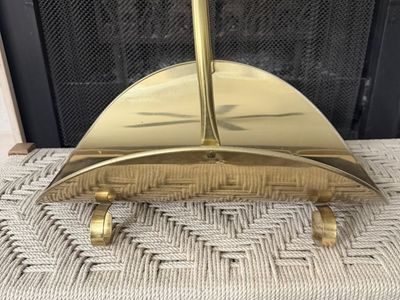 Vintage Brass Fireplace Log Holder
