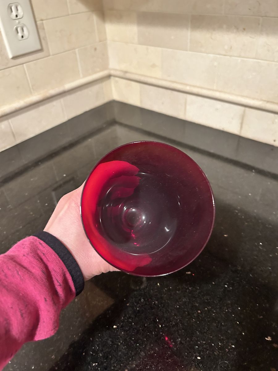 Red Goblet Drinking Glasses