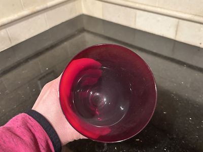 Red Goblet Drinking Glasses