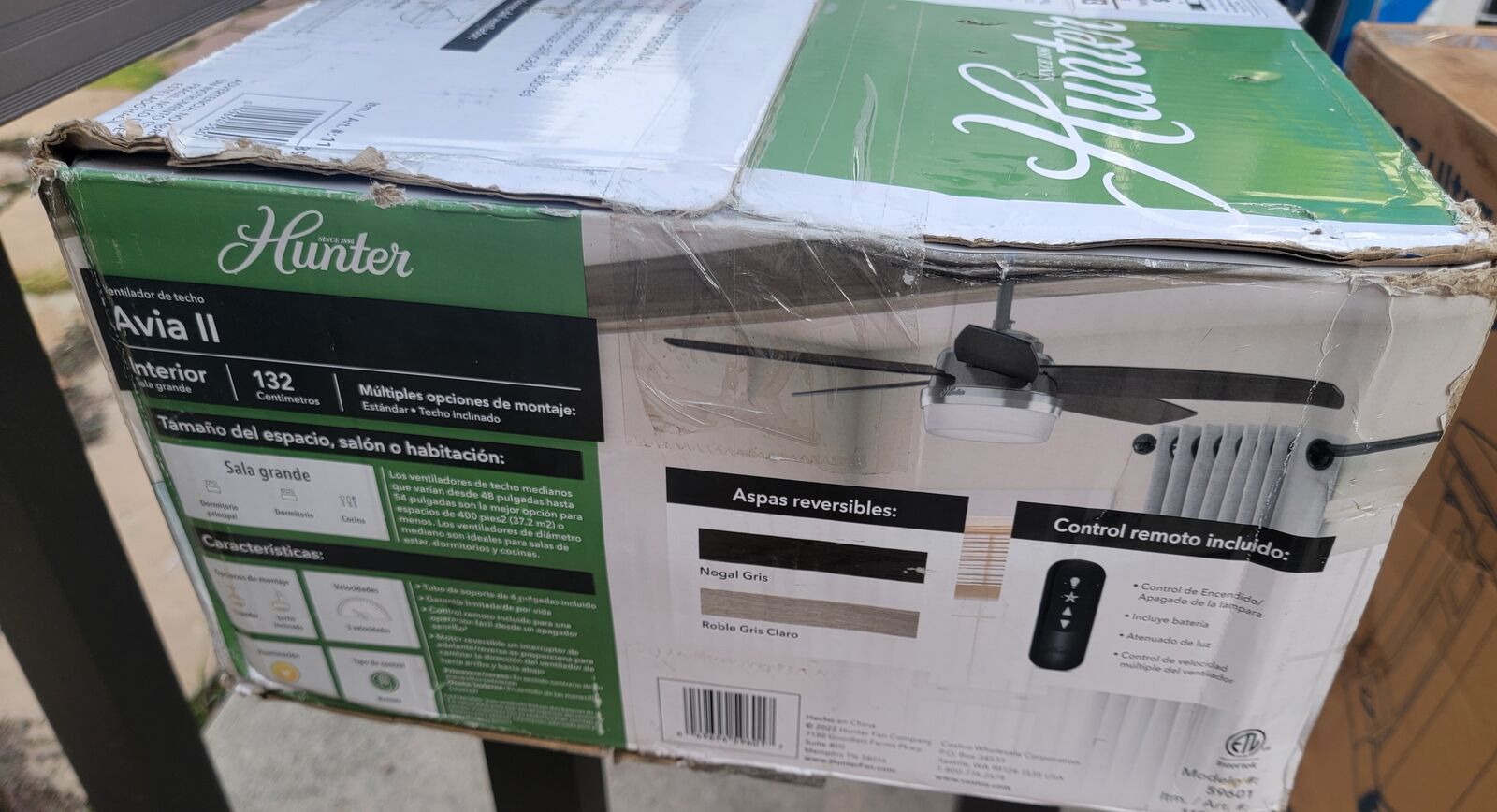 New in Box Hunter Avia II LED 52" Indoor Ceiling Fan with Light and Remote