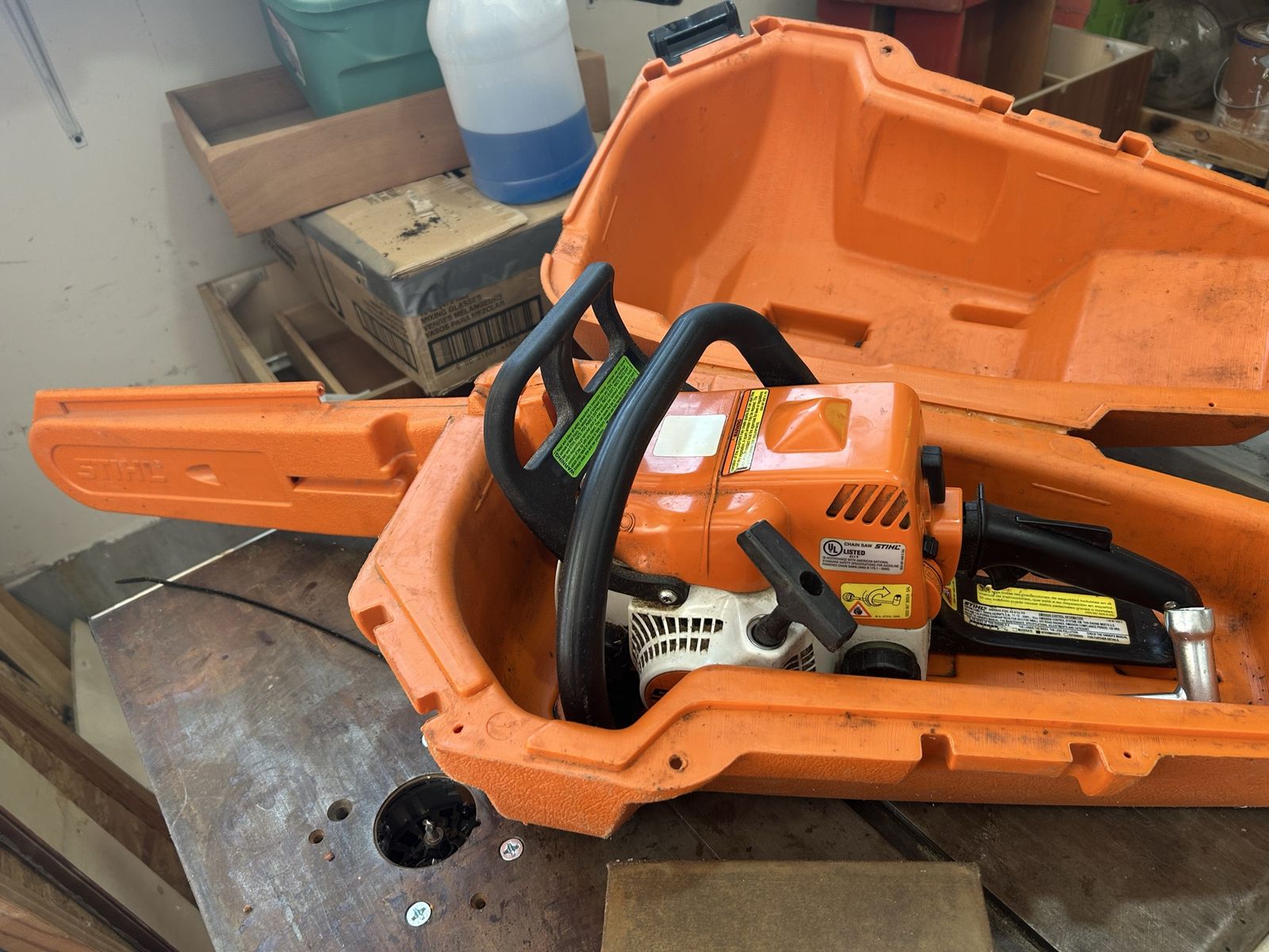 Stihl MS180C Chainsaw with Hard Case - Used but in Good Working Condition