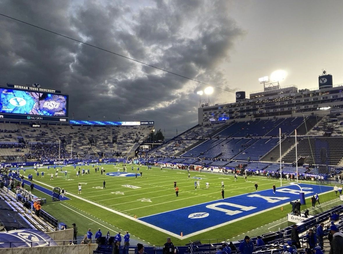 3-8 BYU vs Notre Dame Football Tickets - Sec 28, Row 36-37 w/ Bleacher Chairs