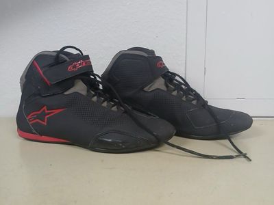 Alpinestars Sektor Vented Motorcycle Riding Shoes, Black/Gray/Red, US Men's 11.5 / EU 45