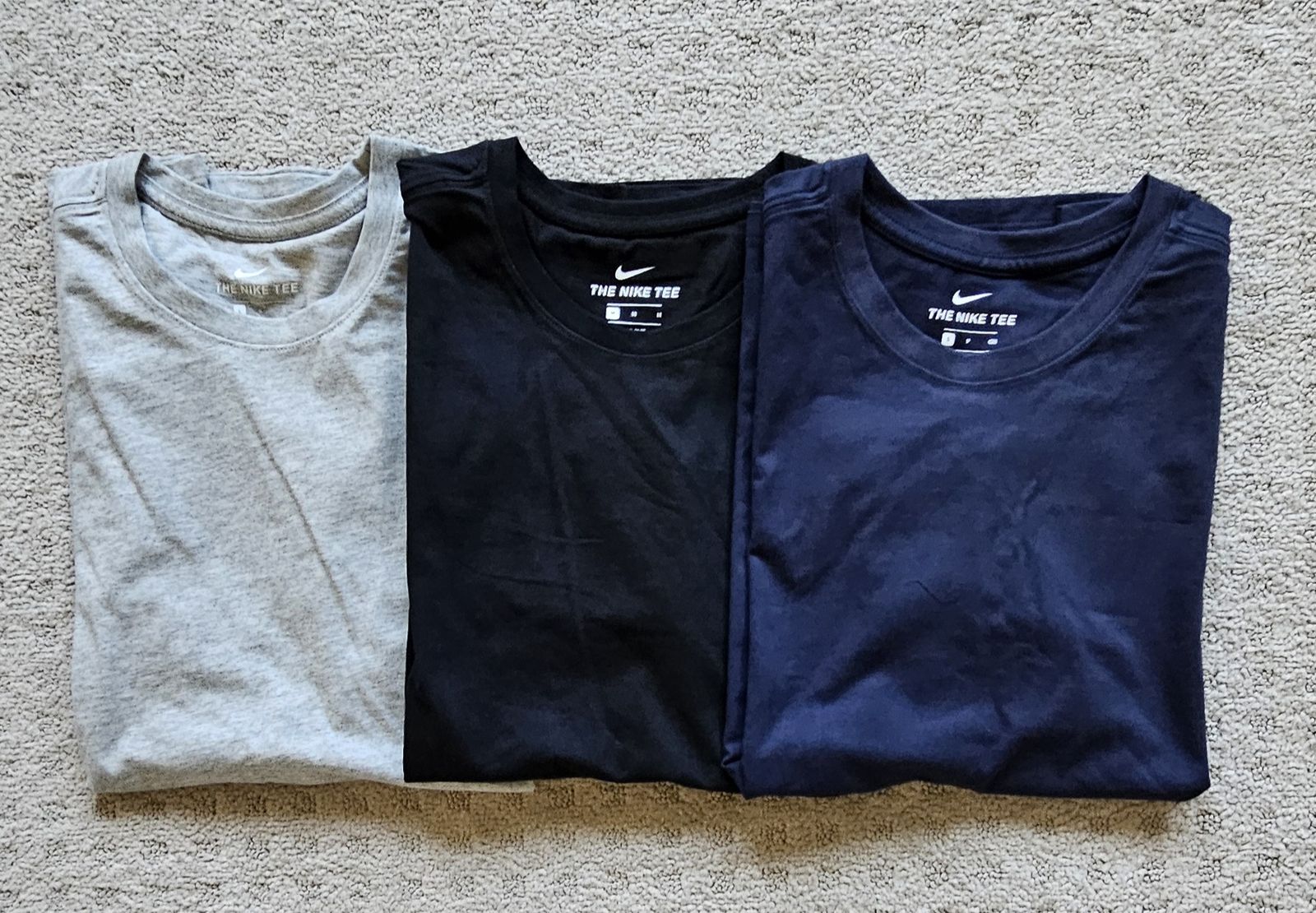 $1 T-shirts, 100% cotton in Gray, Black and Navy Blue