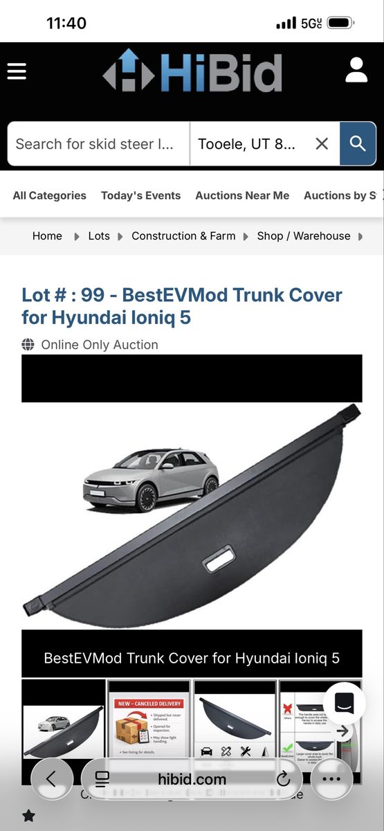 BestEVMod Trunk Cover for Hyundai Ioniq 5 Cargo Cover Retractable Aluminum Alloy Vegan Leather