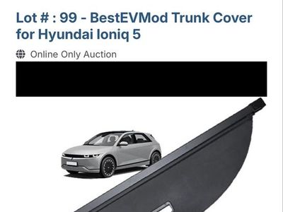 BestEVMod Trunk Cover for Hyundai Ioniq 5 Cargo Cover Retractable Aluminum Alloy Vegan Leather